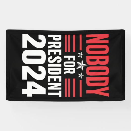 Niemand voor President 2024 Politieke Verkiezingen Spandoek (Horizontaal)