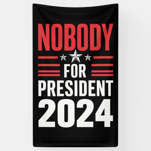 Niemand voor President 2024 Politieke Verkiezingen Spandoek (Verticaal)