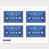Niemand voor President, anarchie sticker (Vel)