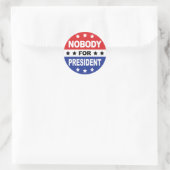 Niemand voor President Ronde Sticker (Tas)