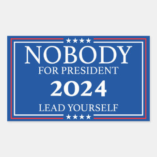 Niemand voor President sticker
