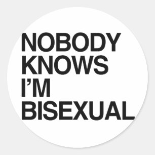 NIEMAND WEET DAT IK BISEKSUEEL BEN -.png Ronde Sticker