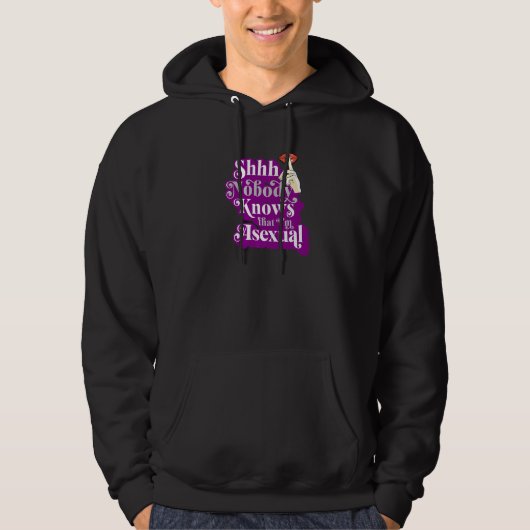 Niemand weet dat ik de Aseksuele Cute Ace Pride be Hoodie (Voorkant)