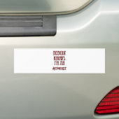 Niemand weet dat ik een Atheïst ben Bumpersticker (Op auto)