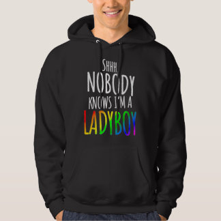 Niemand weet dat ik een Ladyboy LGBTQ Pride Premiu Hoodie