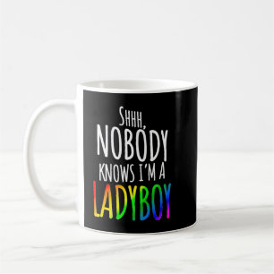 Niemand weet dat ik een Ladyboy LGBTQ Pride Premiu Koffiemok