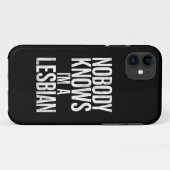 Niemand Weet Dat Ik Een Lesbienne Ben Funny Gay Pr Case-Mate iPhone Case (Achterkant (horizontaal))