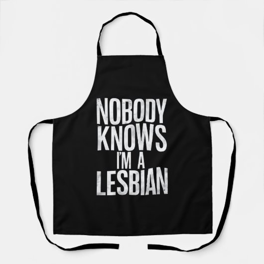 Niemand Weet Dat Ik Een Lesbienne Ben Funny Gay Pr Schort (Voorkant)