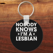 Niemand weet dat ik een lesbische ben sleutelhanger (Voorkant)
