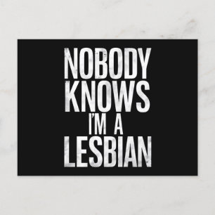 Niemand weet dat ik een lesbische grappige gay pri briefkaart