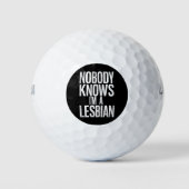 Niemand weet dat ik een lesbische grappige gay pri golfballen (Voorkant)