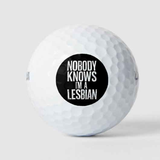 Niemand weet dat ik een lesbische grappige gay pri golfballen (Voorkant)
