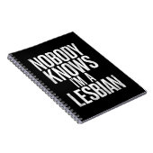 Niemand weet dat ik een lesbische grappige gay pri notitieboek (Rechterzijde)