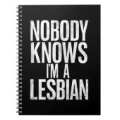 Niemand weet dat ik een lesbische grappige gay pri notitieboek (Voorkant)