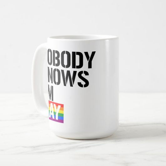 Niemand weet dat ik Gay ben Koffiemok (Voorkant links)