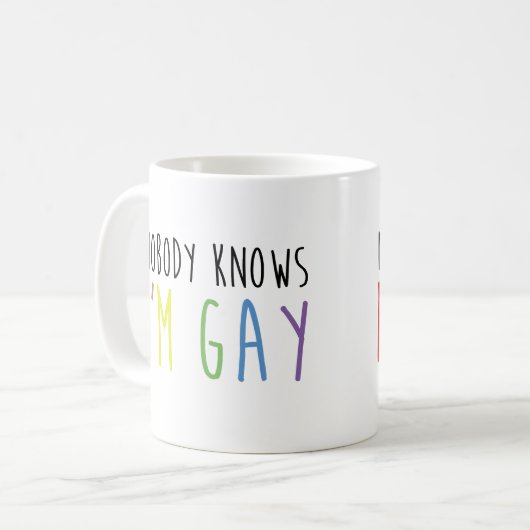 Niemand weet dat ik Gay ben Koffiemok (Voorkant links)