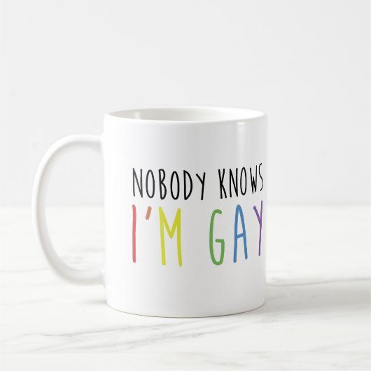 Niemand weet dat ik Gay ben Koffiemok (Links)