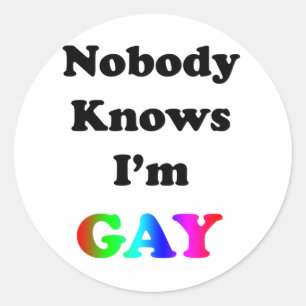 Niemand weet dat ik Gay ben Ronde Sticker