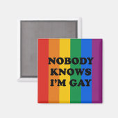 NIEMAND WEET DAT IK GAY MAGNEET (Voorkant / Achterkant)