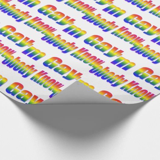 Niemand weet dat ik Gay Rainbow ben Cadeaupapier (Hoek)