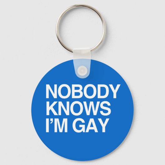 NIEMAND WEET DAT IK GAY - WHITE -.png Sleutelhanger (Voorkant)
