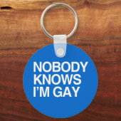 NIEMAND WEET DAT IK GAY - WHITE -.png Sleutelhanger (Voorkant)
