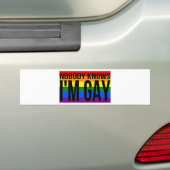 Niemand weet dat ik homo ben bumpersticker (Op auto)