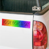 Niemand weet dat ik homo ben bumpersticker (Op Truck)