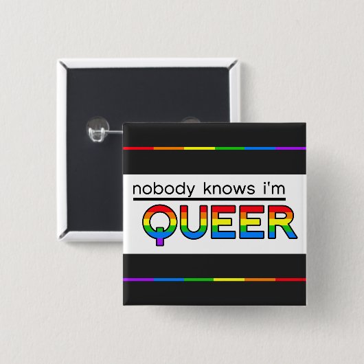 "Niemand weet dat ik homo ben" Button (Voorkant /achterkant)