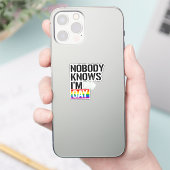 Niemand weet dat ik homo ben sticker (Telefoon)