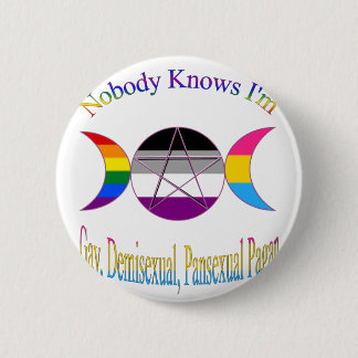 Niemand weet dat ik homo demisexual Pansexual Paga Ronde Button 5,7 Cm
