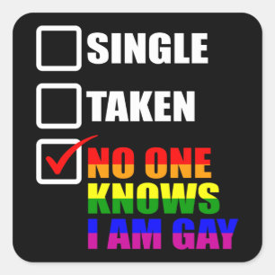 Niemand weet dat ik homo's, homo's, lesbiennes, bi vierkante sticker