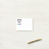 Niemand Weet Dat Ik Homoseksueel Ben Post-it® Notes (Op bureau)