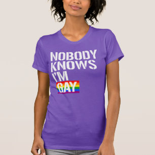 Niemand weet dat ik homoseksueel ben t-shirt