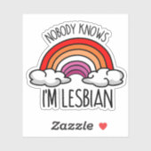 Niemand Weet dat ik Lesbisch ben Sticker (Vel)