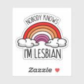 Niemand Weet dat ik Lesbisch ben Sticker (Vel)