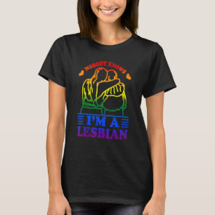 Niemand weet dat ik lesbisch ben t-shirt