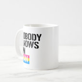 Niemand weet dat ik pan ben - LGBTQ-rechten - Koffiemok (Voorkant links)