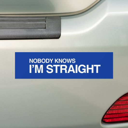 NIEMAND WEET DAT IK STRAIGHT.png BEN Bumpersticker (Op auto)