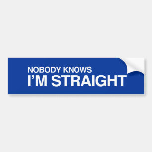 NIEMAND WEET DAT IK STRAIGHT.png BEN Bumpersticker