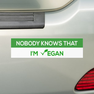niemand weet dat ik vegan ben bumpersticker