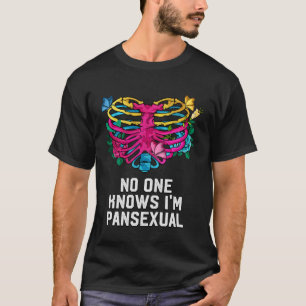 Niemand weet in panseksuele LGBTQ Pan Pride Nonbin T-shirt