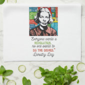 Niemand wil de gerechten Dorothy Day doen Theedoek (Gevouwen)