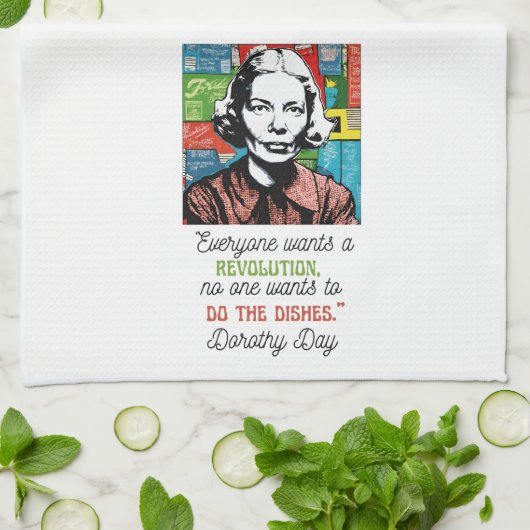 Niemand wil de gerechten Dorothy Day doen Theedoek (Gevouwen)