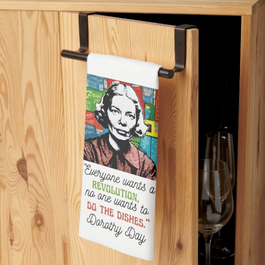 Niemand wil de gerechten Dorothy Day doen Theedoek (Derde Gevouwen)