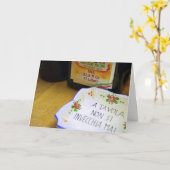 Niemand wordt oud aan tafel kaart (Gele Bloem)