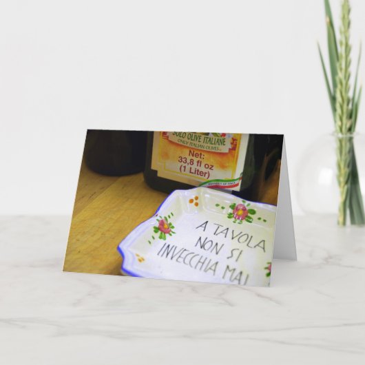 Niemand wordt oud aan tafel kaart (Voorkant)