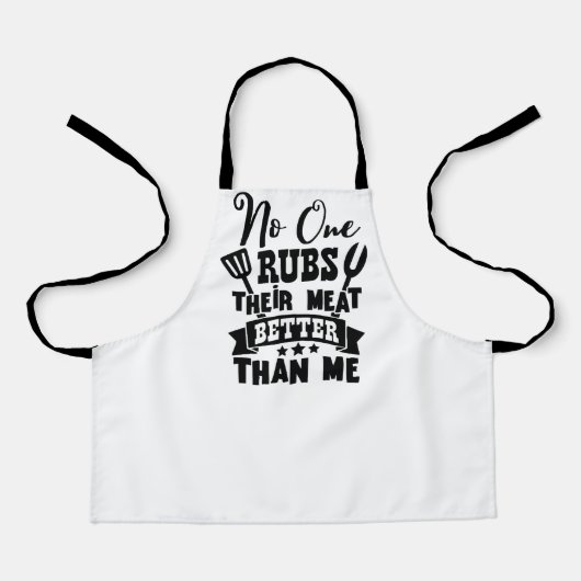 Niemand wrijft daar vlees beter dan ik schort (Voorkant)