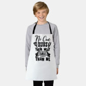 Niemand wrijft daar vlees beter dan ik schort (Gedragen)