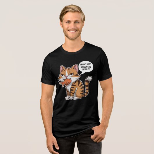 Niemand zag me het doen Tri-Blend shirt (Voorkant volledig)